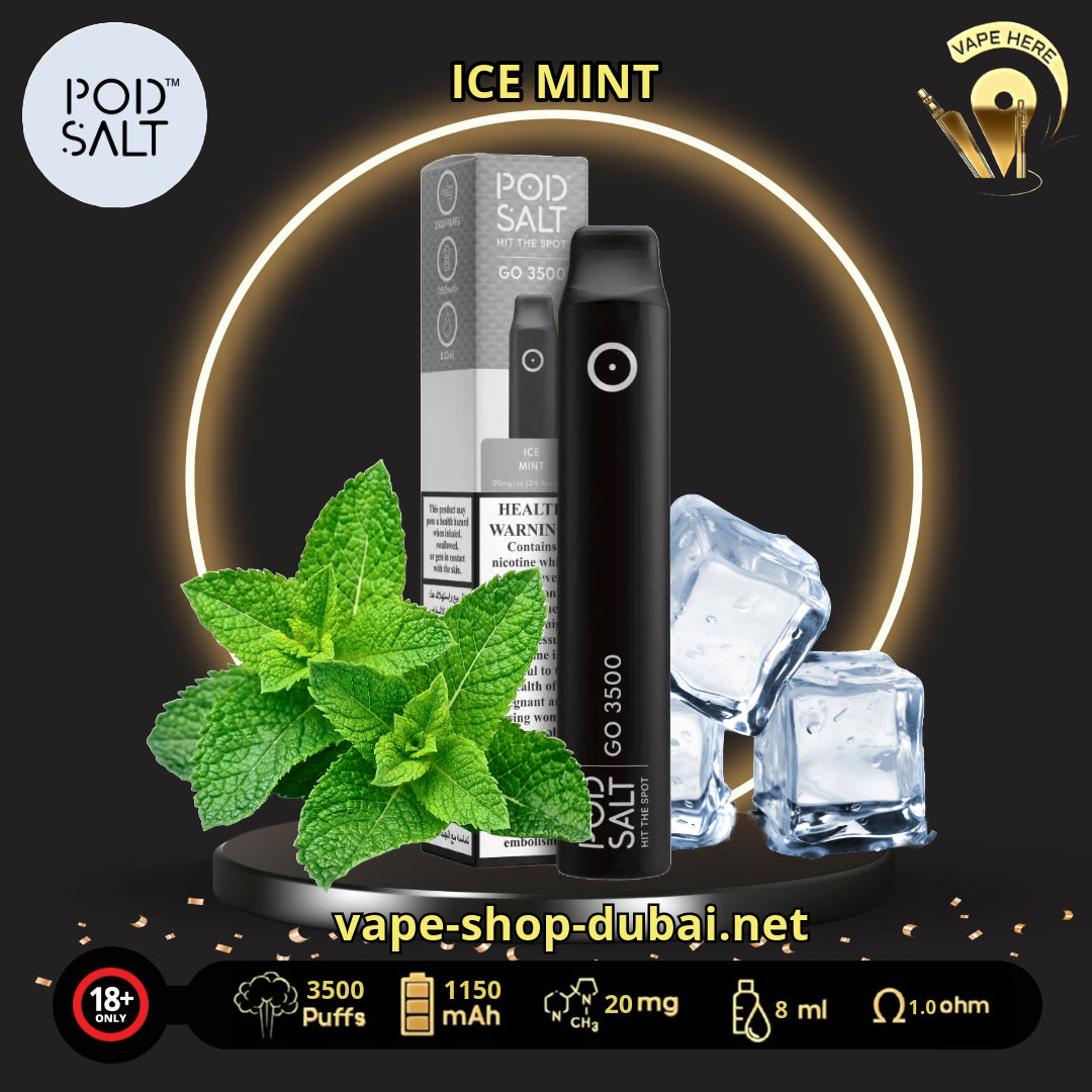 PS GO 3500 PUFFS DISPOSABLE VAPE Ice Mint Ras Al Khaimah