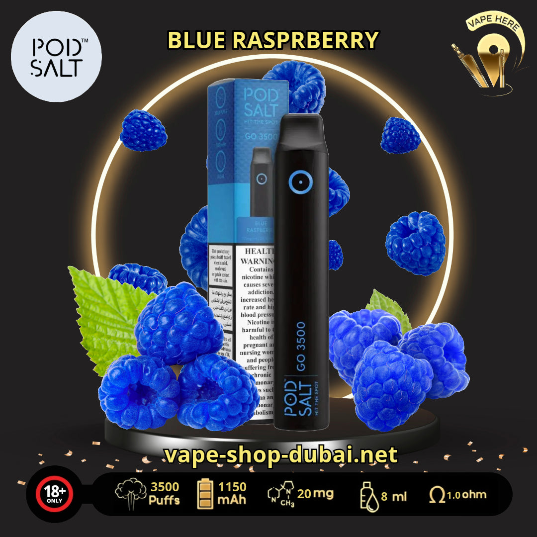 PS GO 3500 PUFFS DISPOSABLE VAPE Blue Raspberry Ajman