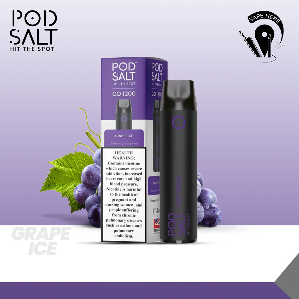 PS GO 1200 PUFFS DISPOSABLE VAPE 20MG Grape Ice UAE Al Ain