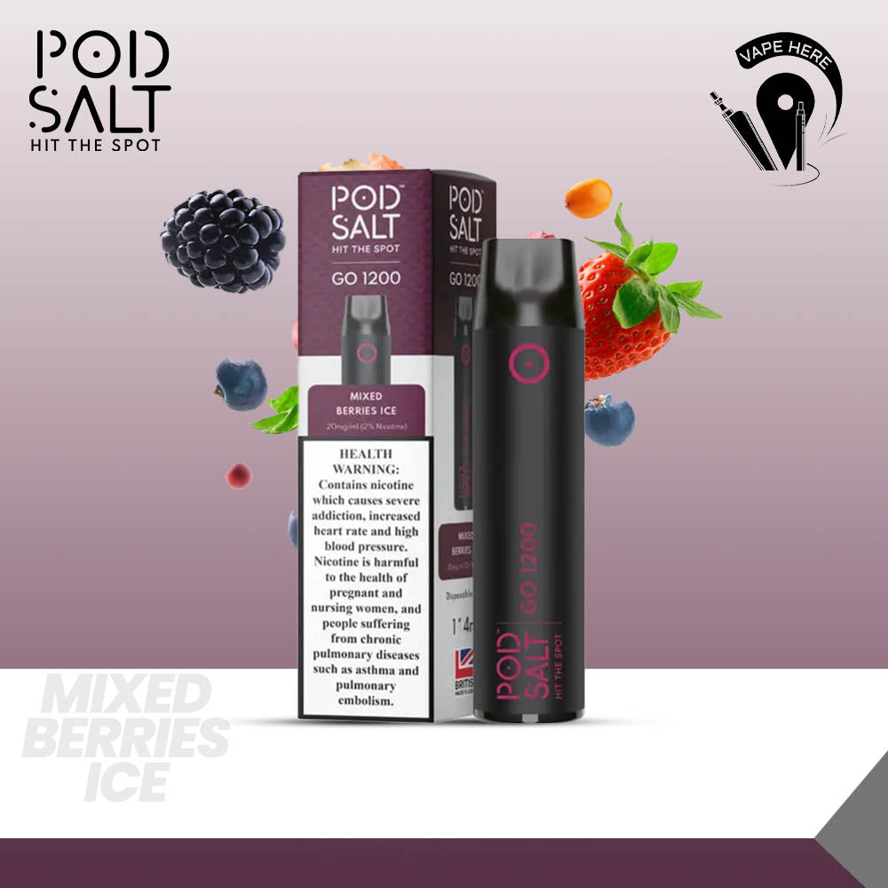 PS GO 1200 PUFFS DISPOSABLE VAPE 20MG Mixed Berries Ice UAE Ajman