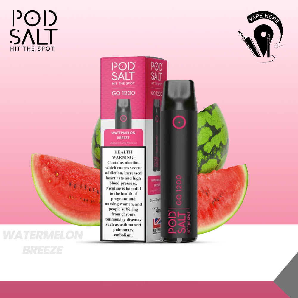 PS GO 1200 PUFFS DISPOSABLE VAPE 20MG Watermelon Breeze UAE Ajman