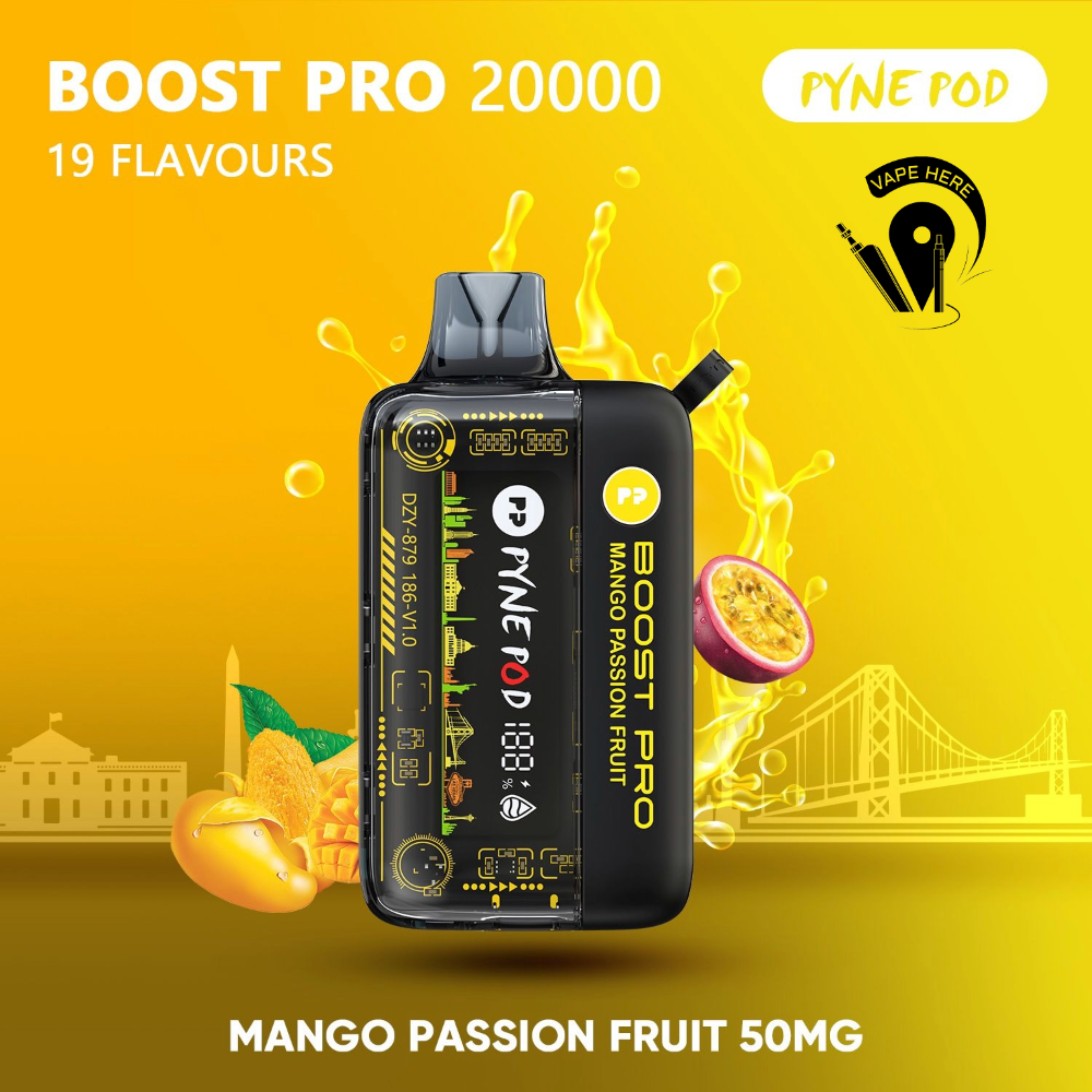 PYNE POD BOOST PRO 20000 PUFFS DISPOSABLE VAPE UAE Mango Passionfruit UAE Sharjah