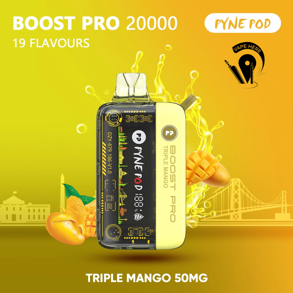 PYNE POD BOOST PRO 20000 PUFFS DISPOSABLE VAPE Triple Mango UAE Umm Al Quwain