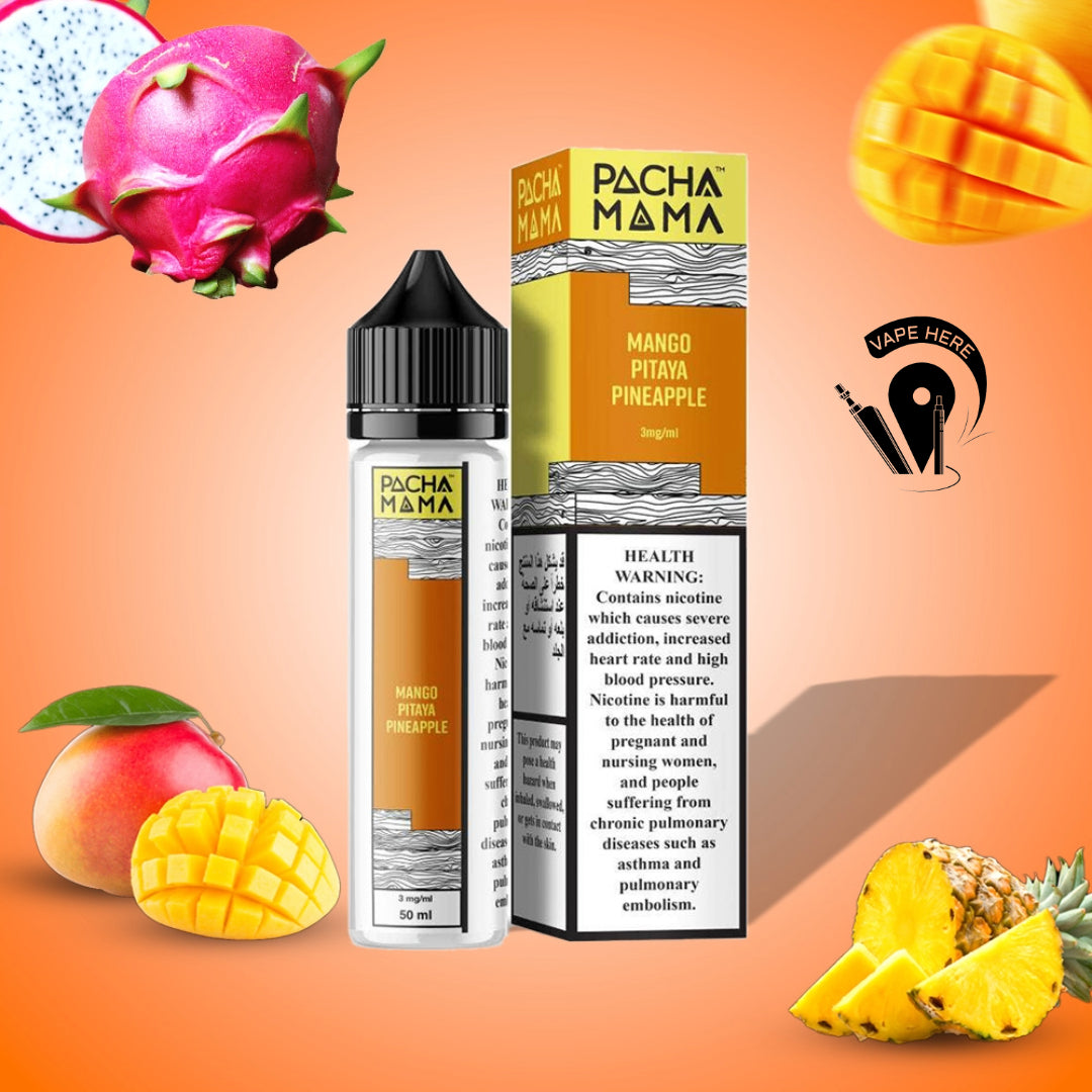 Pacha Mama Juice 20mg ESMA Approved Nic Salt 30ml Mango Pitaya Pineapple UAE Fujairah