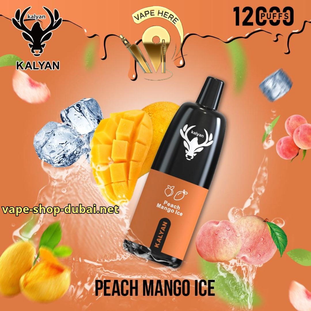 KALYAN PRO 12000 PUFFS Peach Mango Ice DISPOSABLE VAPE UAE Dubai