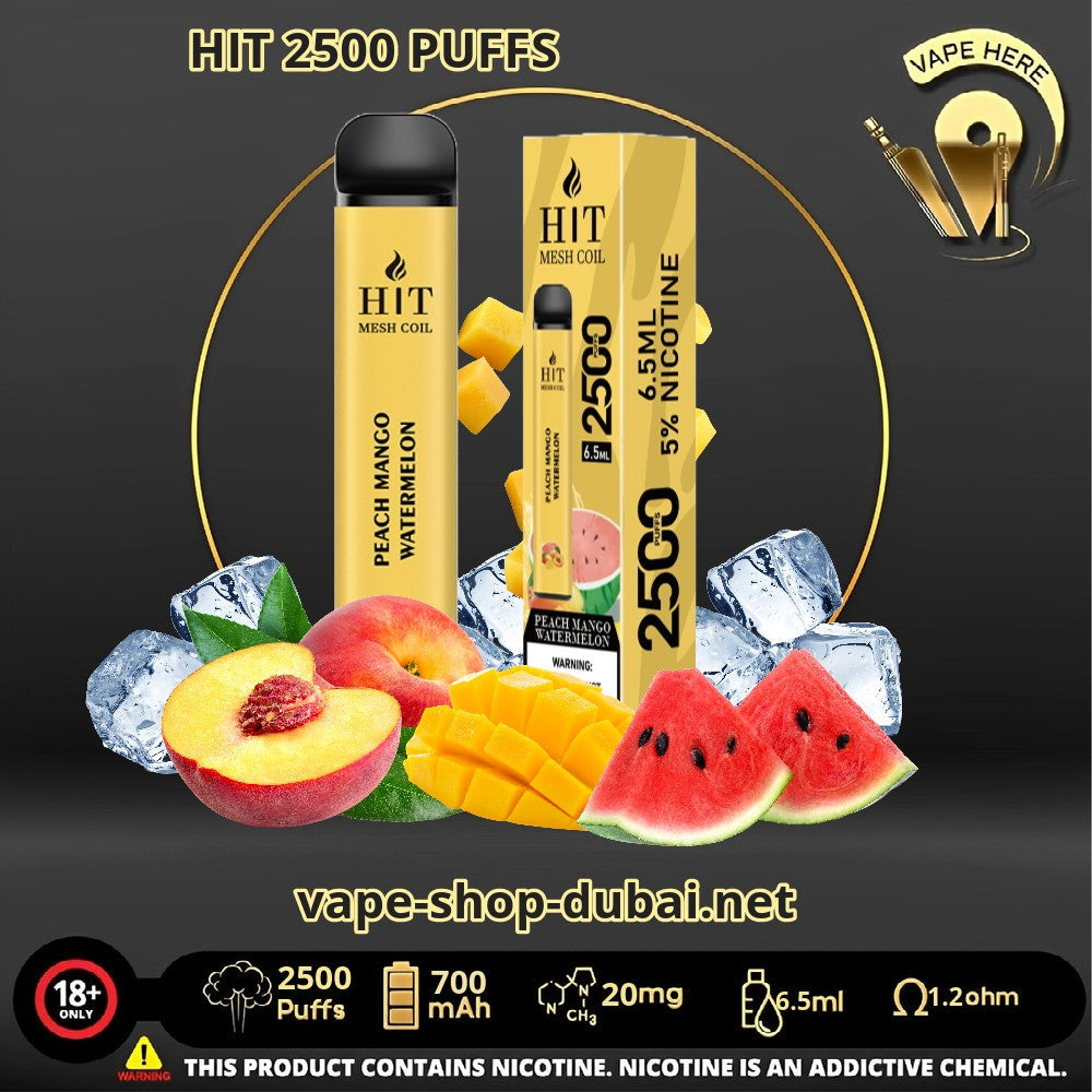 HIT 2500 PUFFS DISPOSABLE VAPE - Vape Here Store