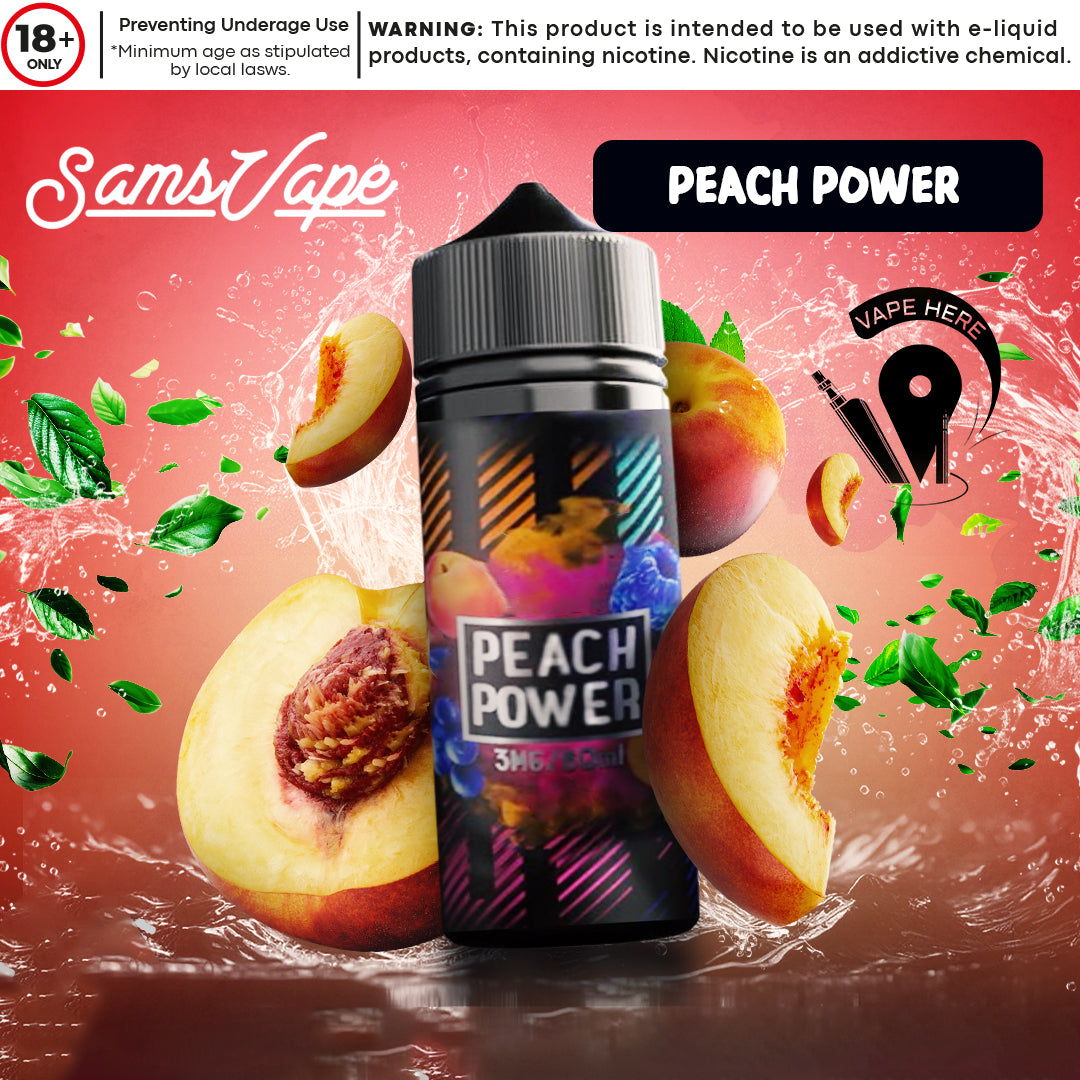 Peach Power E-Liquid By Sam Vapes UAE Abu Dhabi & Dubai