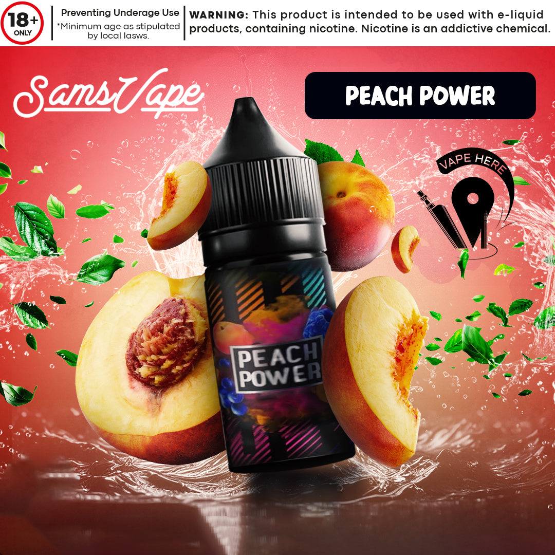 Peach Power Saltnic By Sam Vapes UAE Abu Dhabi