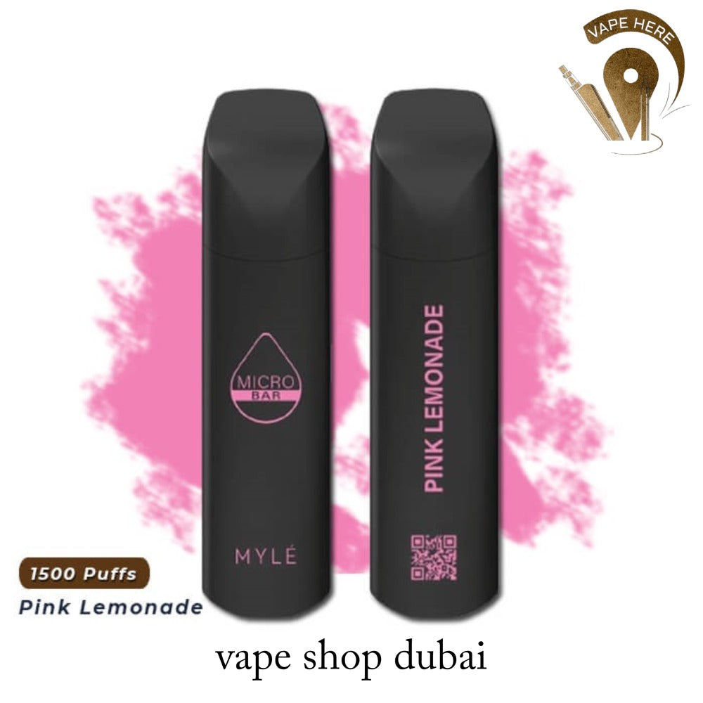 MYLE MICRO BAR 1500 PUFFS Pink Lemonade DISPOSABLE VAPE (20mg) UAE Dubai