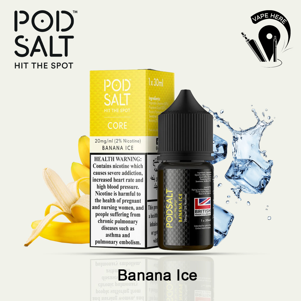 Pod Salt - Banana Ice - NicSalt 20MG 30ML Sharjah, UAE