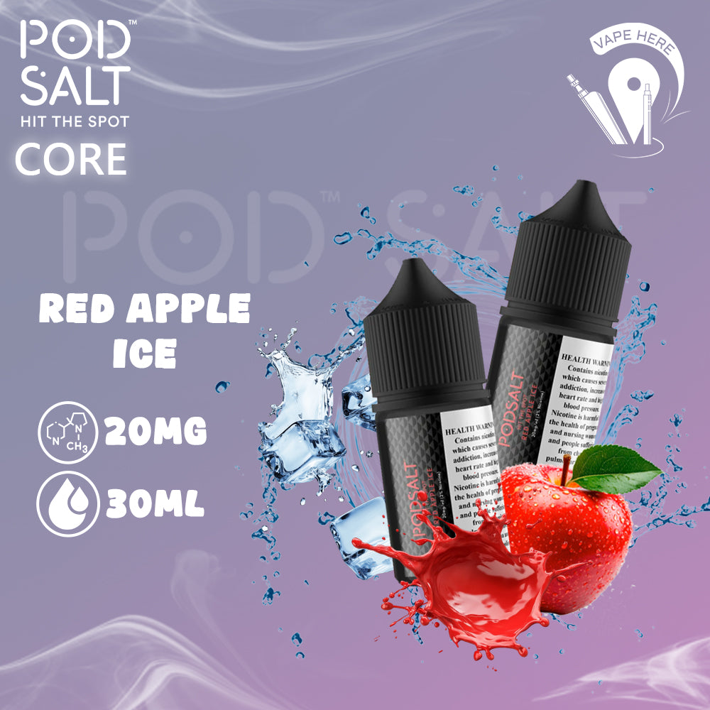 Pod Salt - Red Apple Ice - SaltNic 20MG 30ML Sharjah, UAE
