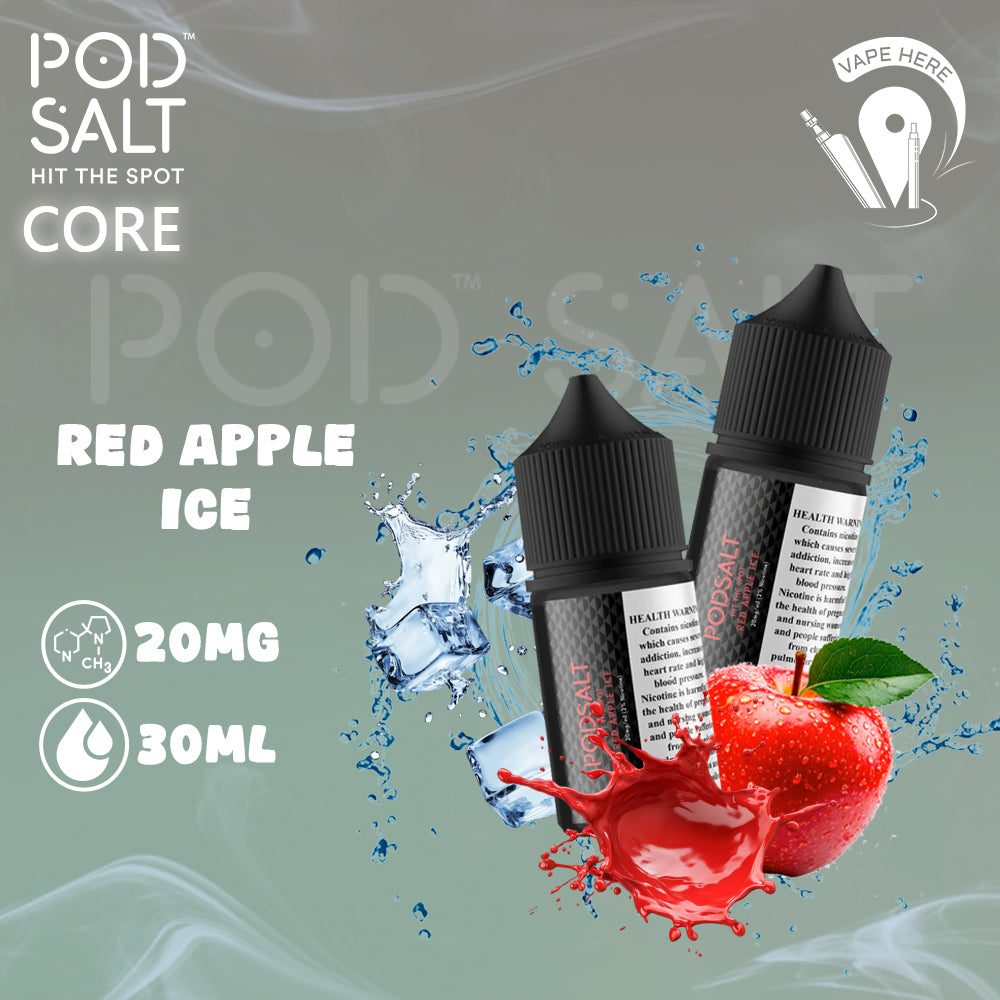 Pod Salt - Red Apple Ice - SaltNic 20MG 30ML Ras al khaimah UAE