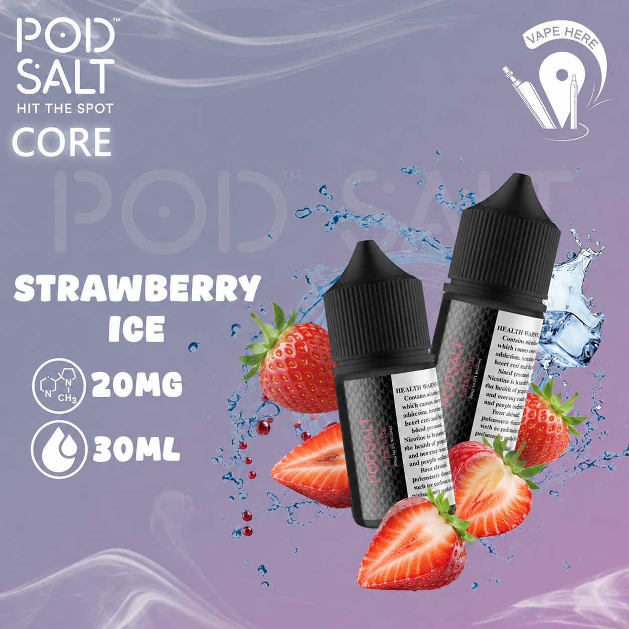 Pod Salt - Strawberry - NicSalt 20MG 30ML Dubai, UAE