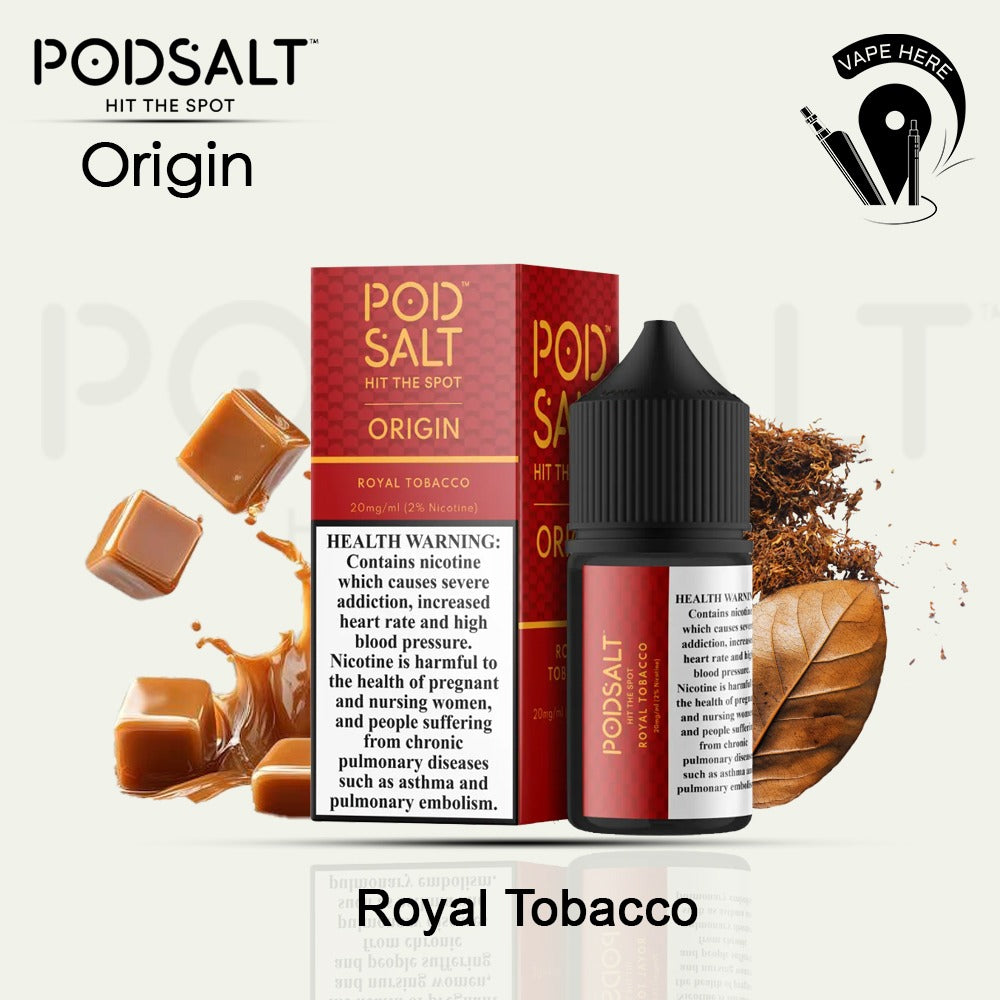 Pod Salt Origin Tobacco Series SaltNic 20MG 30ML Royal Tobacco UAE Al Sharjah 