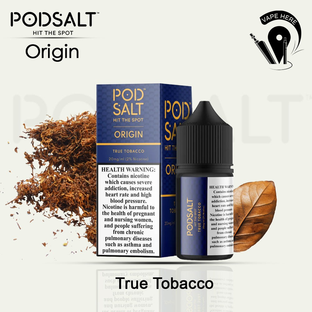 Pod Salt Origin Tobacco Series SaltNic 20MG 30ML | Pod Salt Origin Cuban  Creme & True Tobacco UAE Dubai