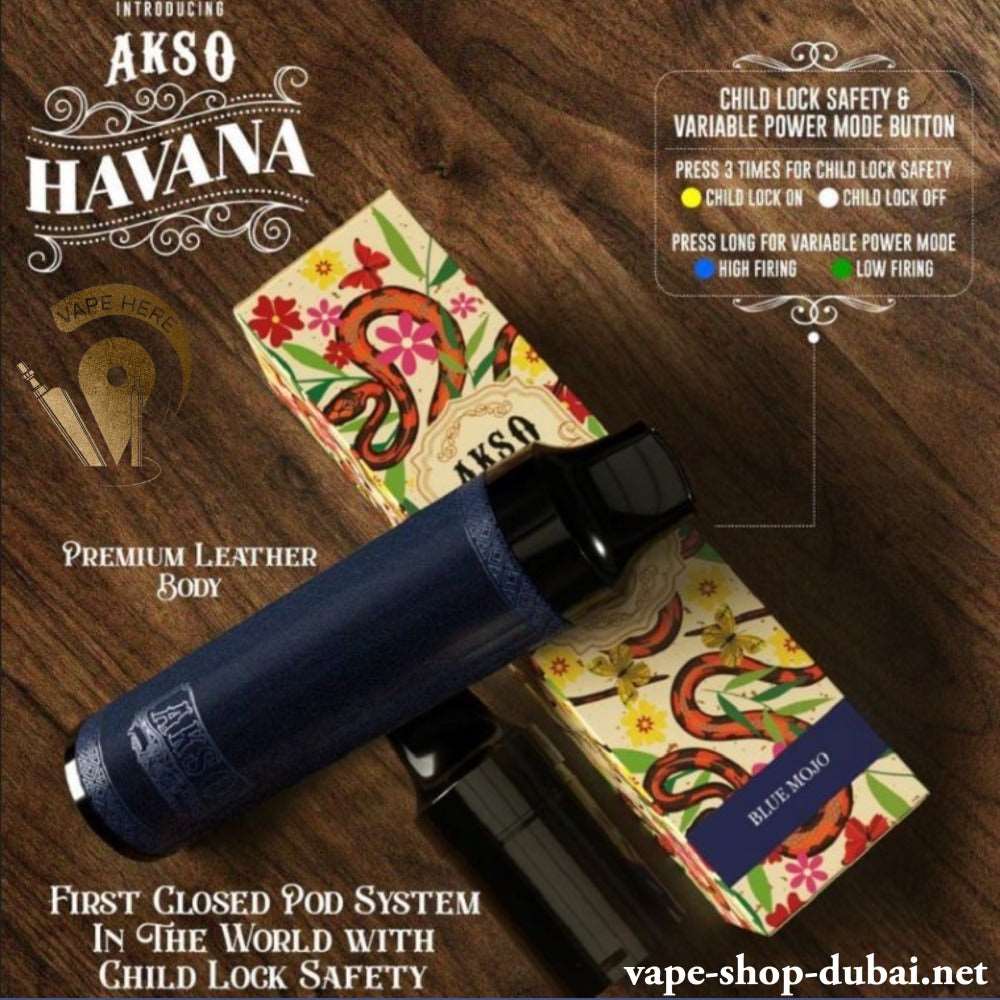 AKSO HAVANA DISPOSABLE VAPE 5000 PUFFS (Closed Pod System) - Vape Here Store