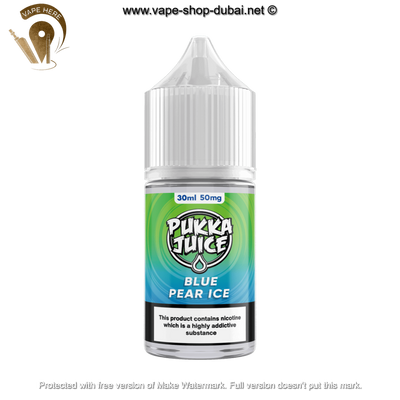 BLUE PEAR ICE - BY PUKKA JUICE  30ml SALTNIC - Vape Here Store