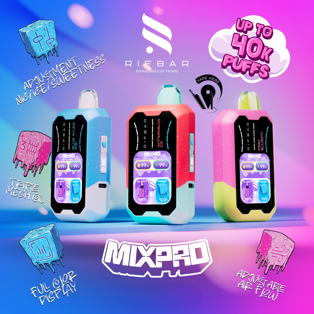 best dessert vape juice 2025 RIFBAR MIX PRO 40K PUFFS Disposable Vape in Dubai, Abu Dhabi UAE