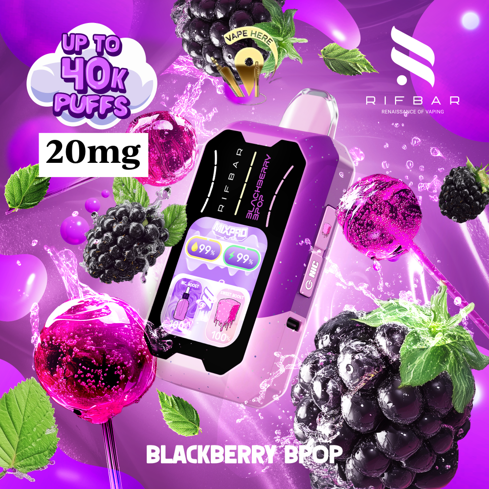 RIFBAR MIX PRO 40K PUFFS Disposable Vape Blackberry Bpop UAE Abu Dhabi