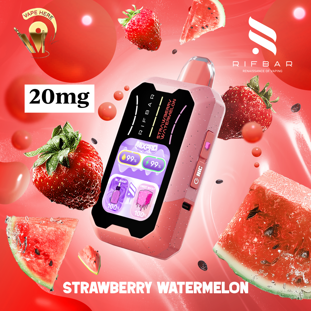 RIFBAR MIX PRO 40K PUFFS Disposable Vape Strawberry Watermelon UAE Fujairah