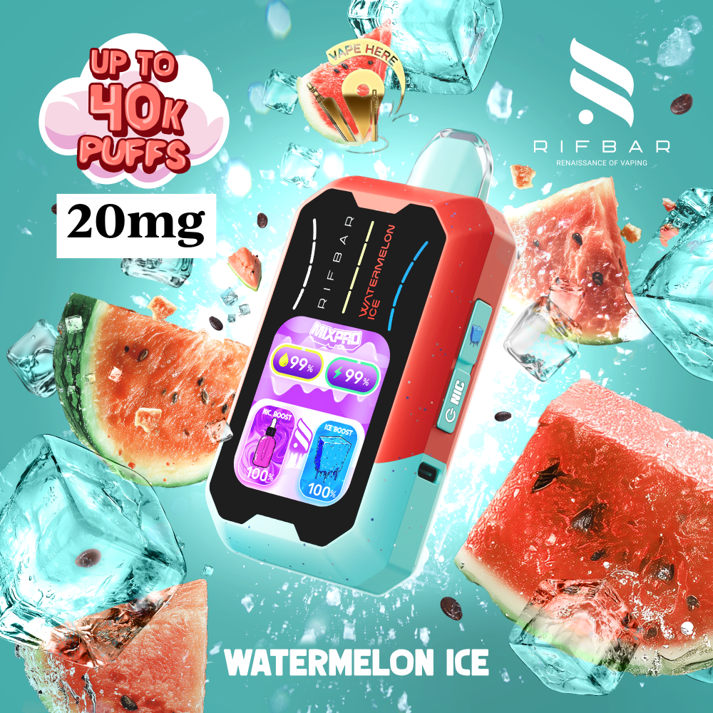 RIFBAR MIX PRO 40K PUFFS Disposable Vape Watermelon Ice UAE Ras Al Khaimah