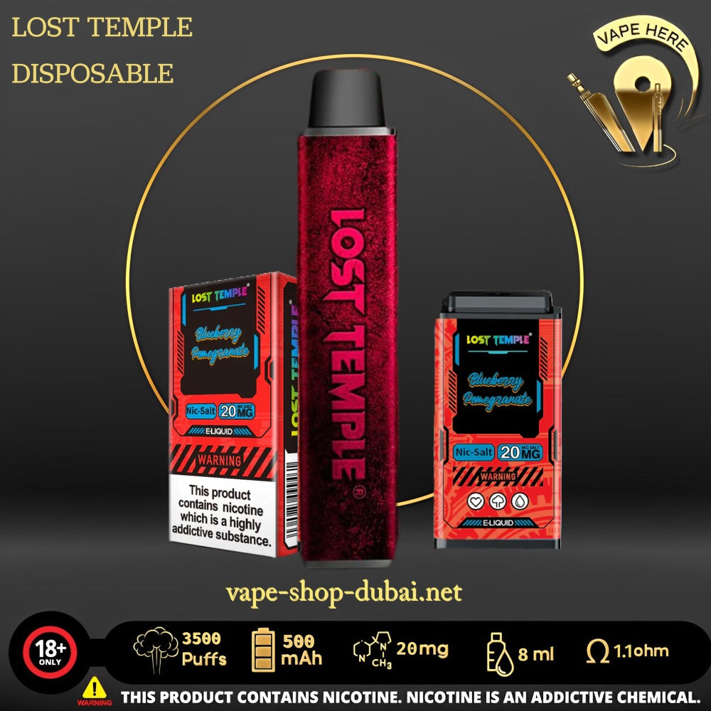 LOST TEMPLE 3500 PUFFS DISPOSABLE VAPE - Vape Here Store