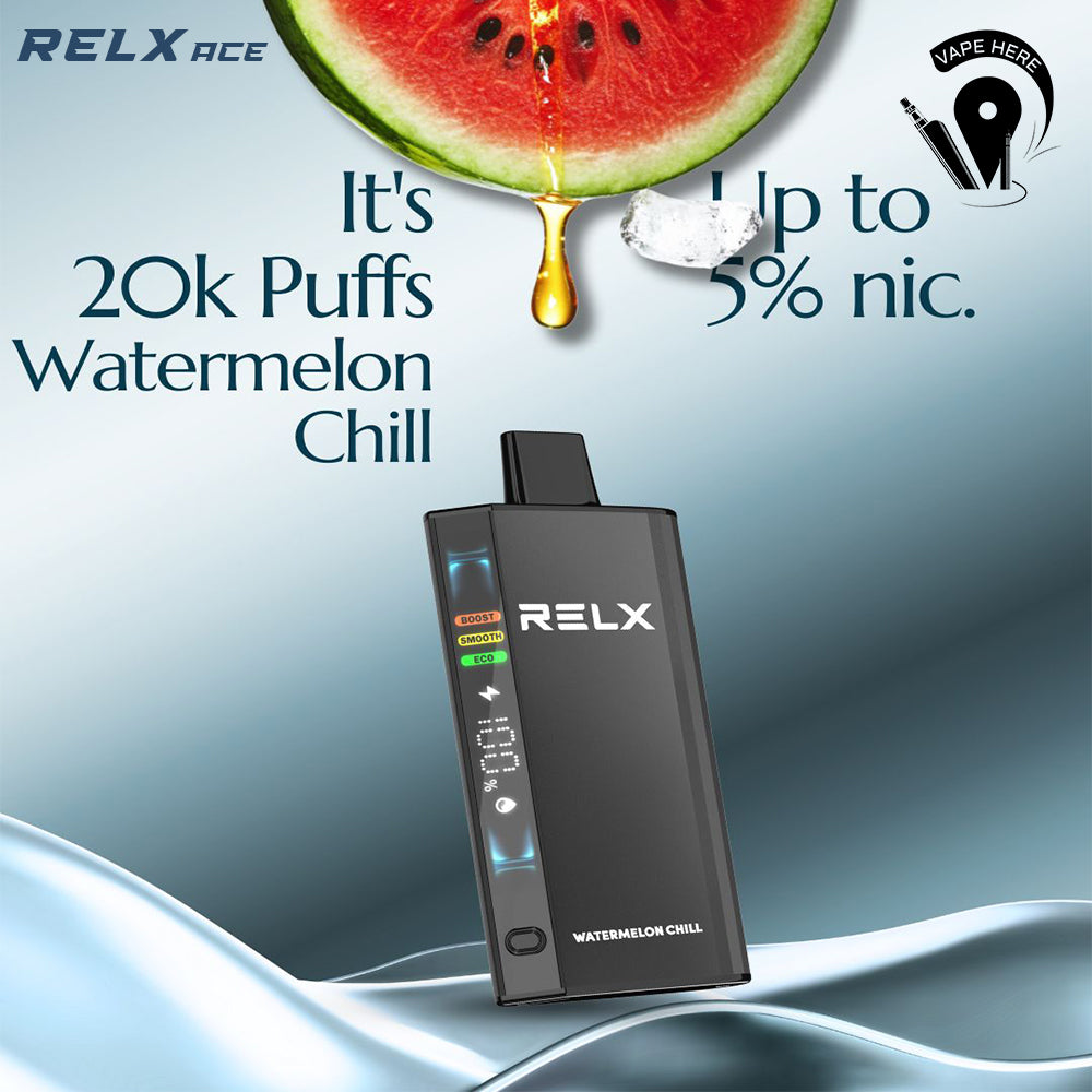 Relx Ace 20K Puffs Disposable Vape (LED Display) Watermelon Chill UAE Fujairah