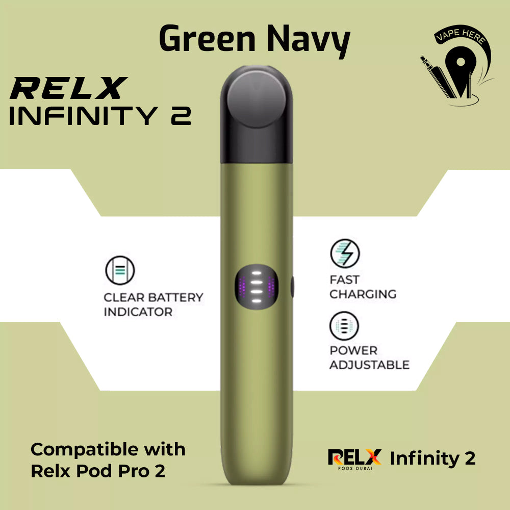 Relx Infinity 2 Pod System (LED Indicator) Green Navy UAE Fujairah