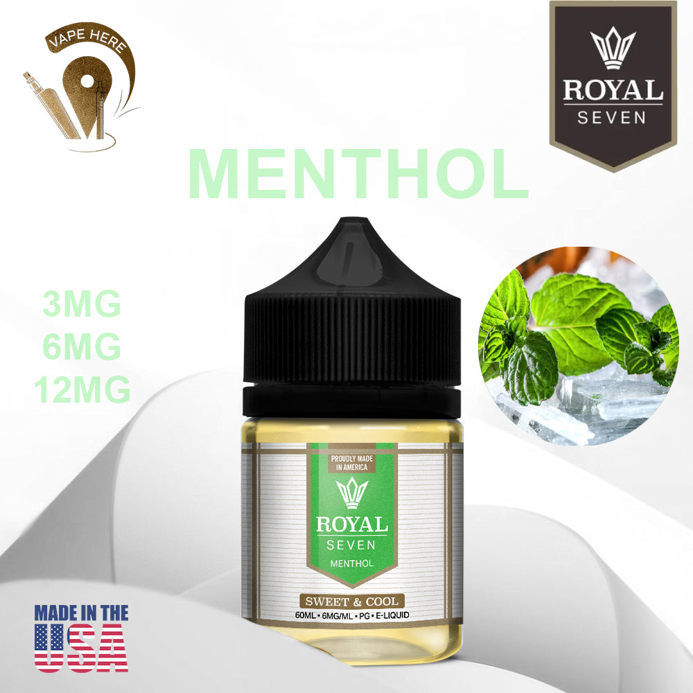 Royal Seven Menthol Sweet & Cool 60ml E-Liquid - Available in Dubai, Abu Dhabi, UAE | Vape Here Store Royal Seven Menthol Sweet & Cool 60ml E-Liquid - Available in Dubai, Abu Dhabi, UAE | Vape Here Store