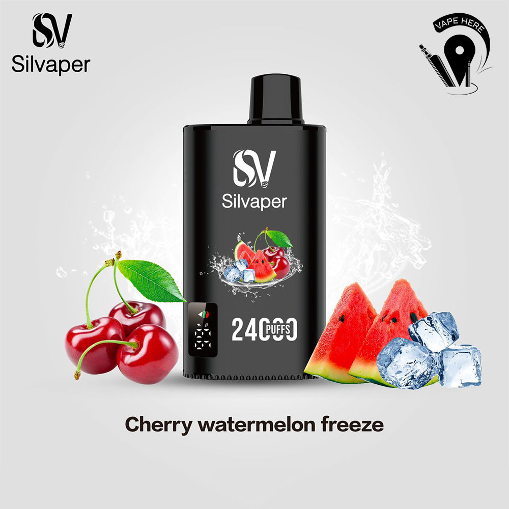 SILVAPER 24000 PUFFS DISPOSABLE VAPE Cherry Watermelon Freeze UAE Ajman