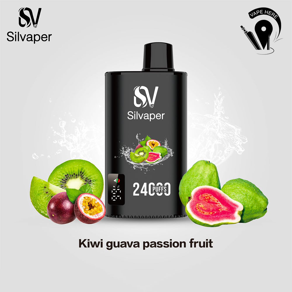 SILVAPER 24000 PUFFS DISPOSABLE VAPE Kiwi Guava Passion Fruit UAE Umm Al Quwain