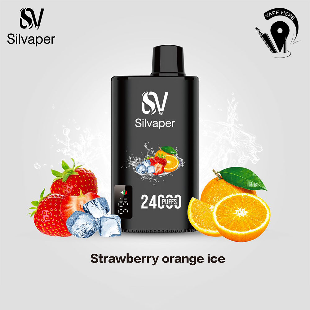 SILVAPER 24000 PUFFS DISPOSABLE VAPE Strawberry Orange Ice UAE Dubai