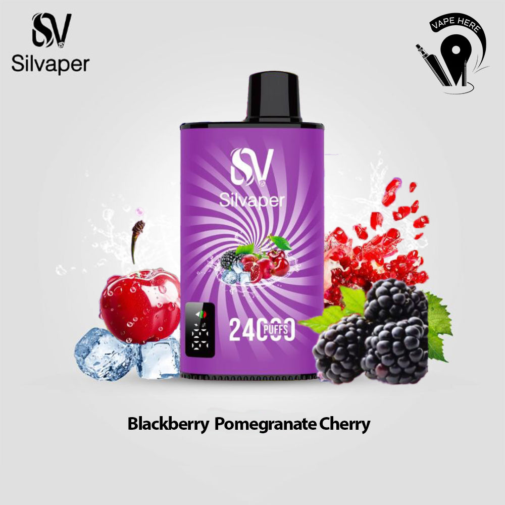 SILVAPER 24000 PUFFS DISPOSABLE VAPE Blackberry Pomegranate Cherry UAE Ajman 