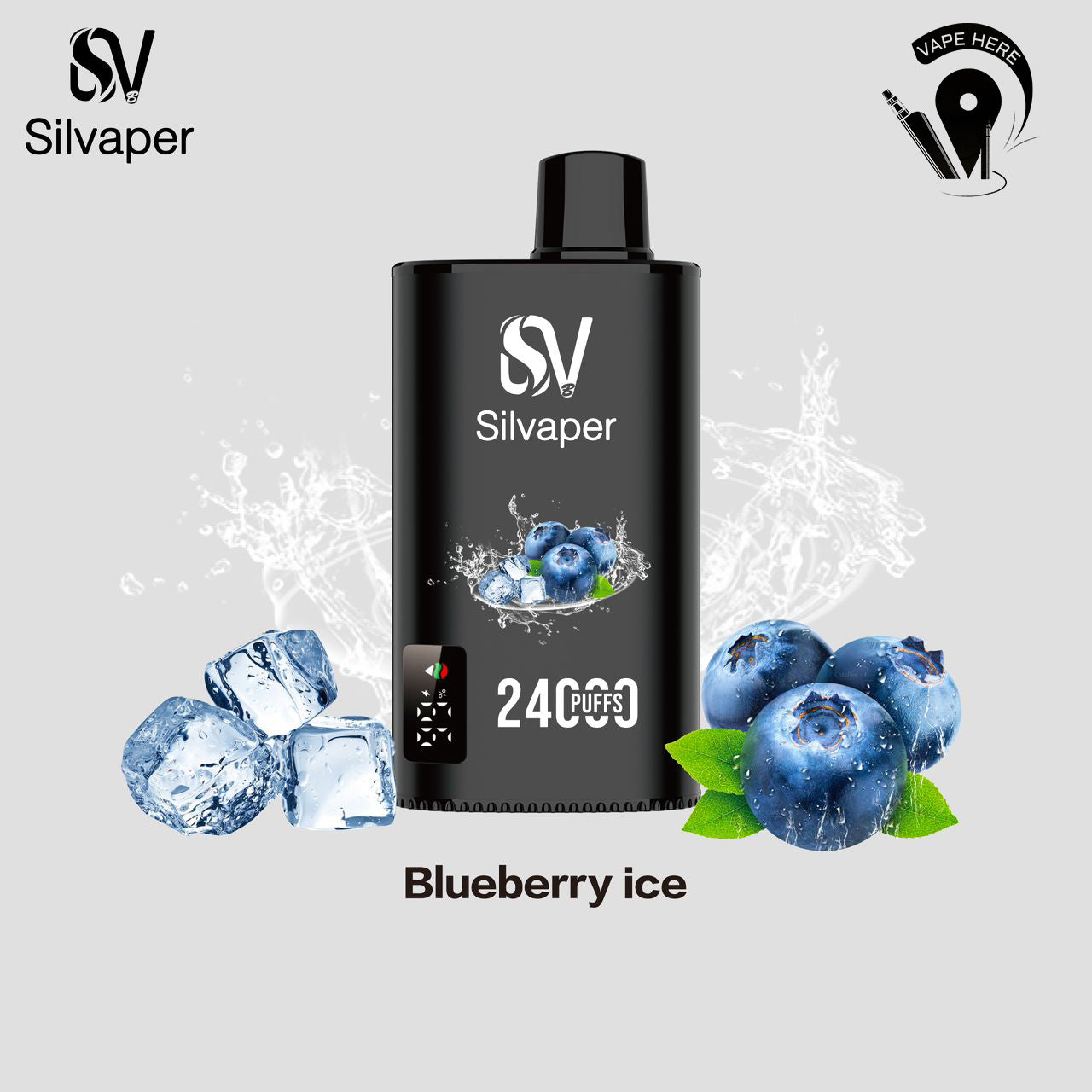 SILVAPER 24000 PUFFS DISPOSABLE VAPE Blueberry Ice UAE Abu Dhabi