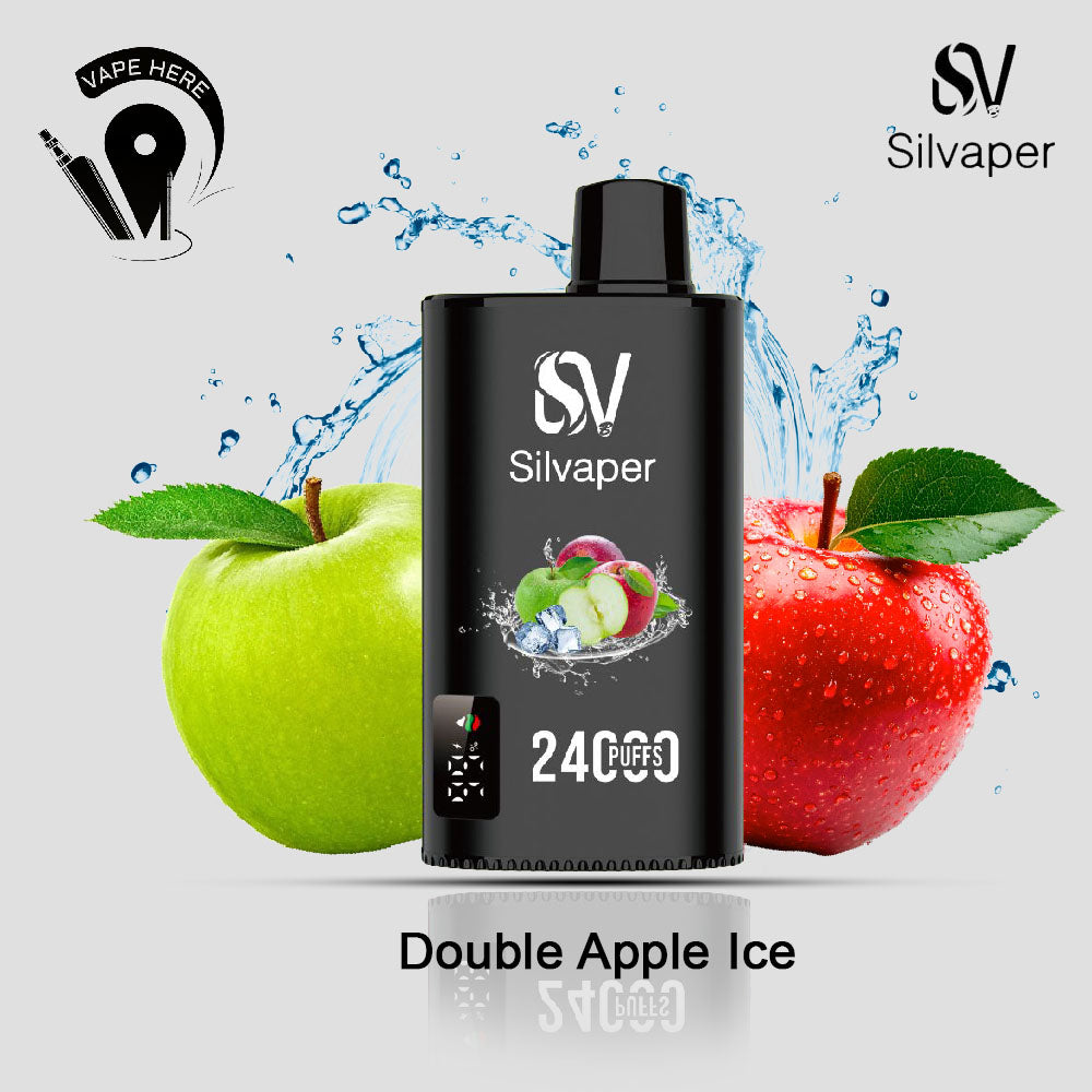 SILVAPER 24000 PUFFS DISPOSABLE VAPE Double Apple Ice UAE Dubai & Al Ain