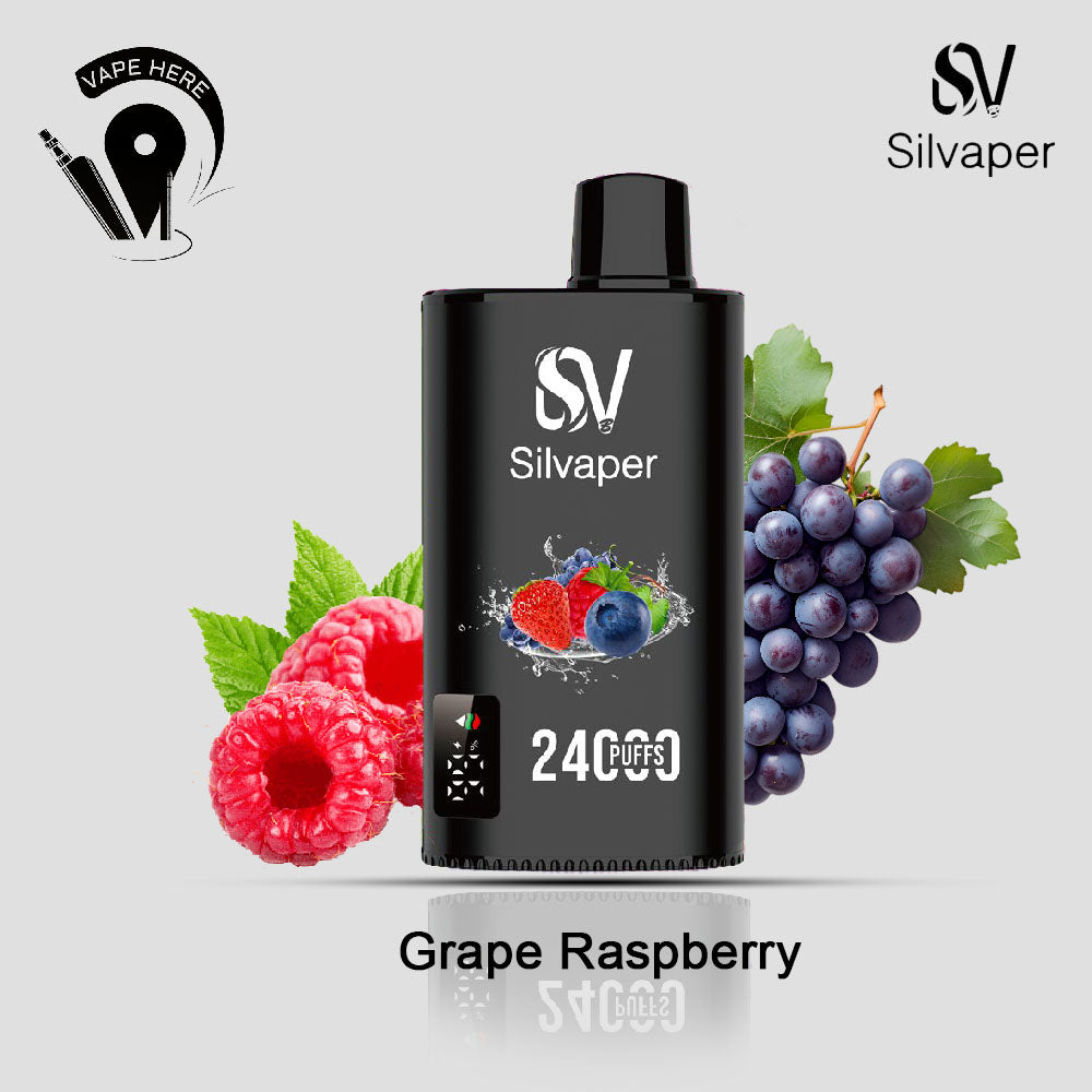 SILVAPER 24000 PUFFS DISPOSABLE VAPE Grape Raspberry UAE Dubai & Ajman