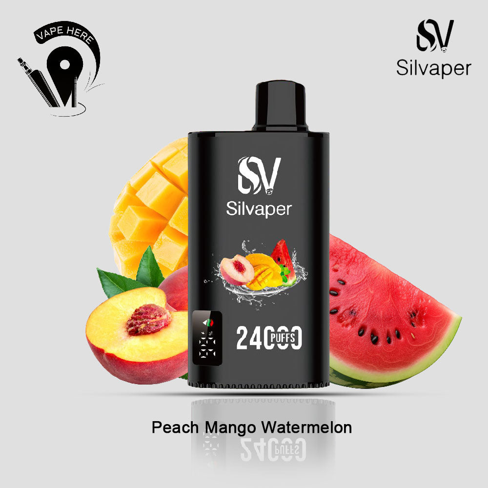 SILVAPER 24000 PUFFS DISPOSABLE VAPE Peach Mango Watermelon UAE Dubai & Al Sharjah