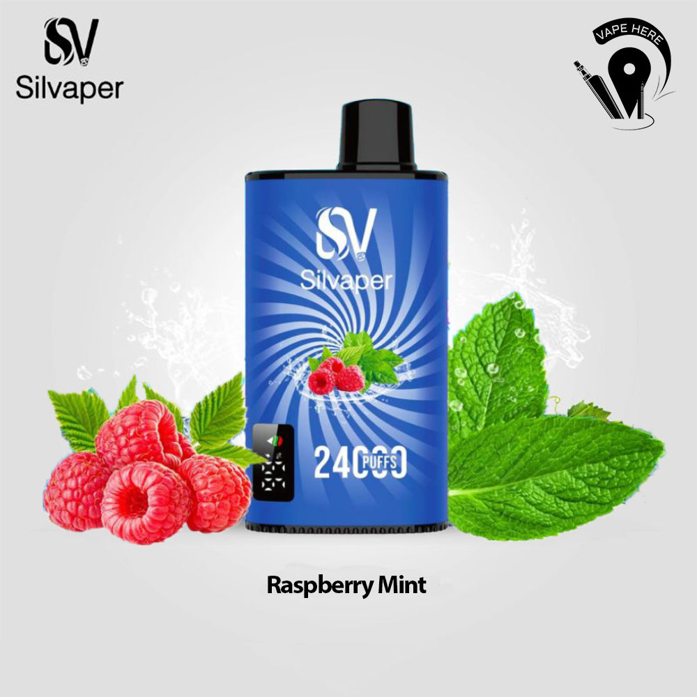 SILVAPER 24000 PUFFS DISPOSABLE VAPE Raspberry Mint UAE Al Sharjah 