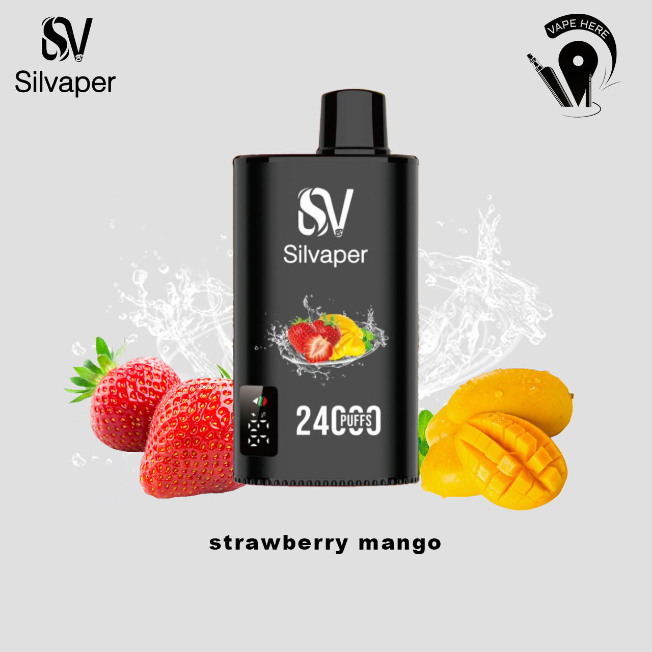 SILVAPER 24000 PUFFS DISPOSABLE VAPE Strawberry Mango UAE Abu Dhabi