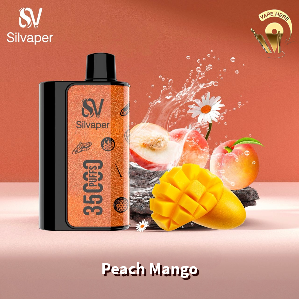 SILVAPER 35K PUFFS DISPOSABLE VAPE 20mg Peach Mango UAE Umm Al Quwain