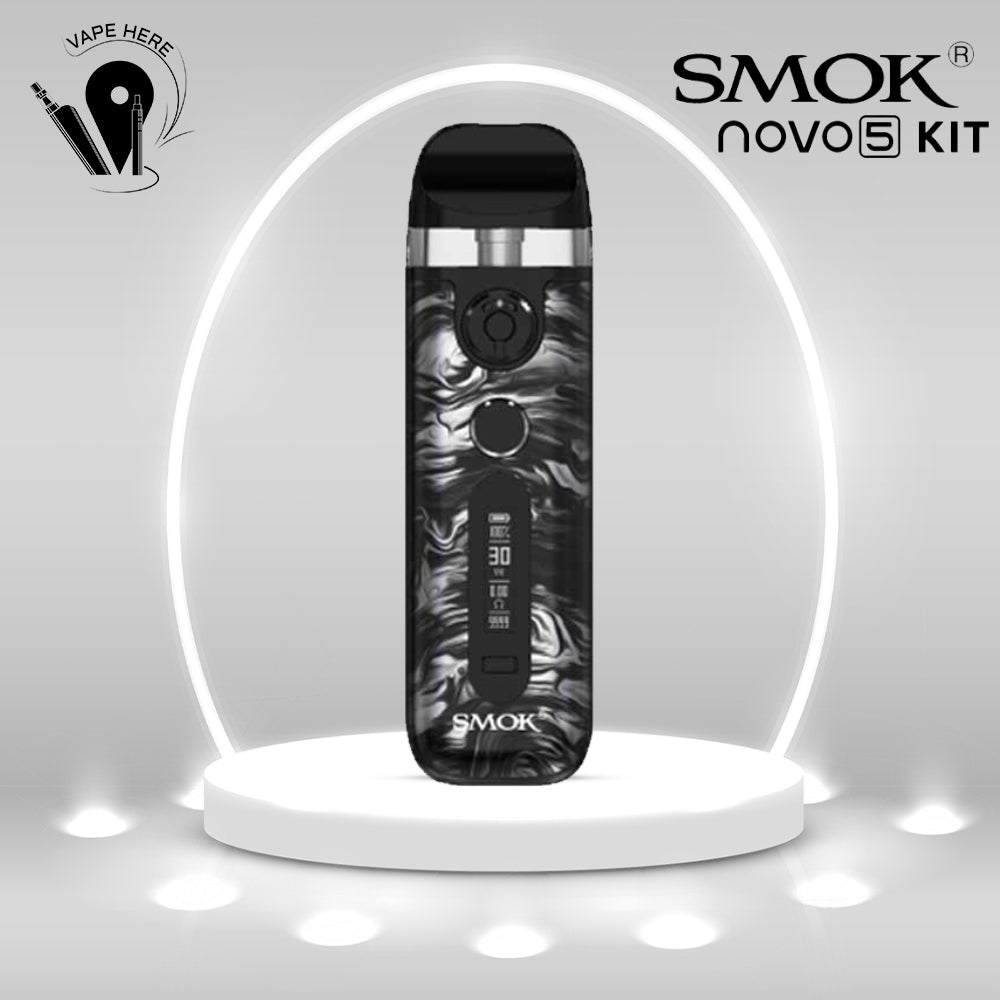 SMOK NOVO 5 POD KIT 900MAH 30W Fluid Black Grey UAE Al Sharjah 