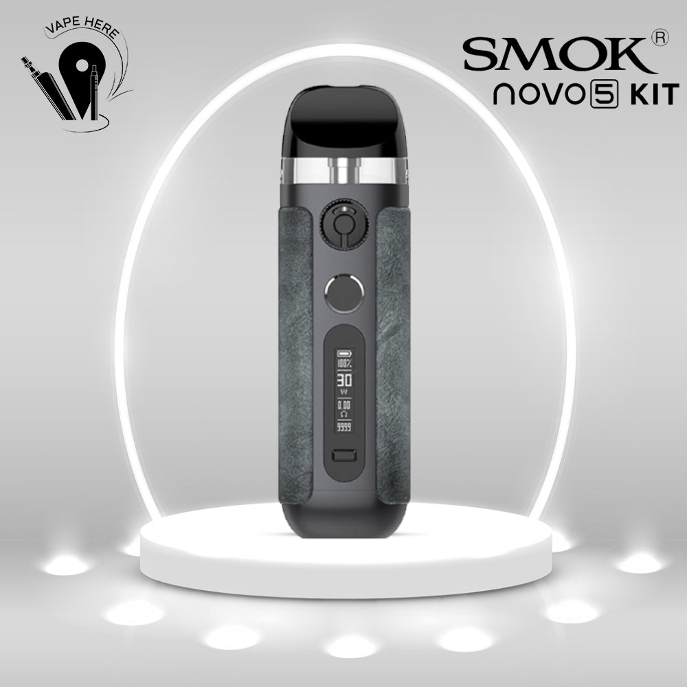 SMOK NOVO 5 POD KIT 900MAH 30W Gray Leather UAE Al Ain 