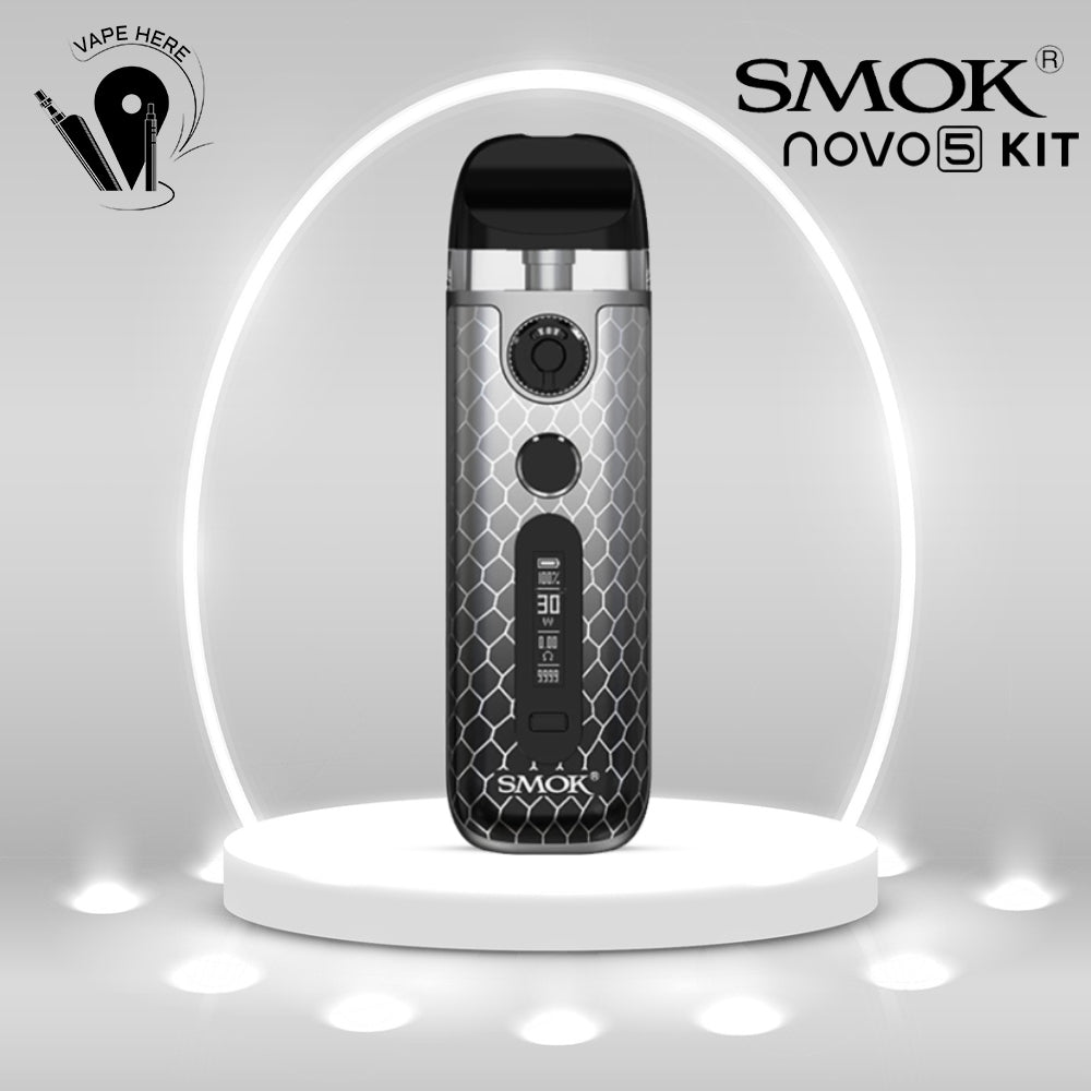 SMOK NOVO 5 POD KIT 900MAH 30W Silver Black Cobra UAE Dubai 