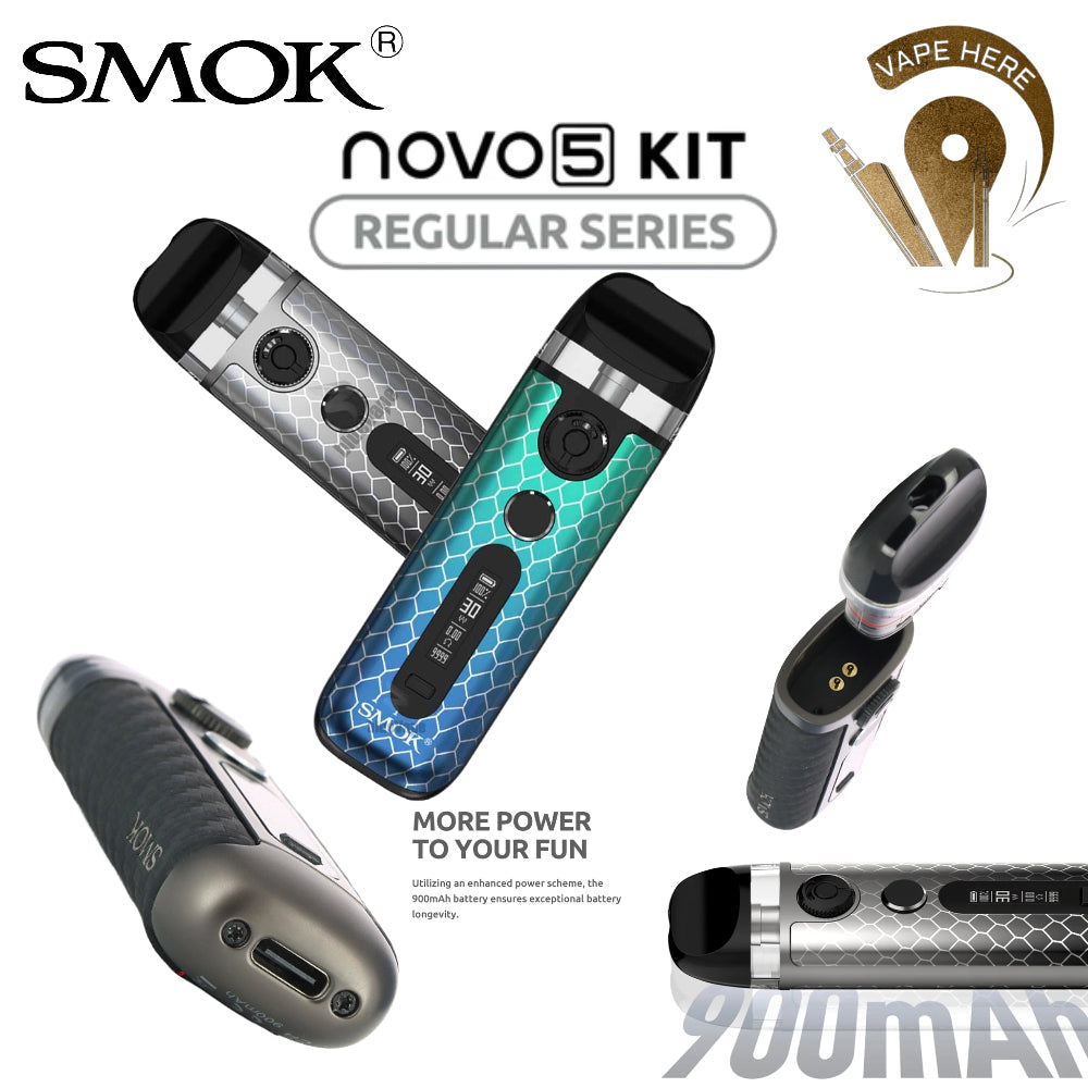 Smok Novo 5 Starter Kit SMOK NOVO 5 Pod Vape Kit 900mAh 30W Con Cartucho  Mesh 0,7 MTL 2ml Llenado Near Me