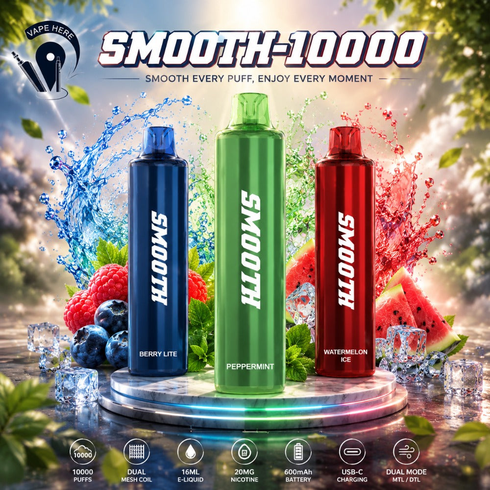 SMOOTH 10000 Puffs Disposable Vape 20mg UAE Dubai 