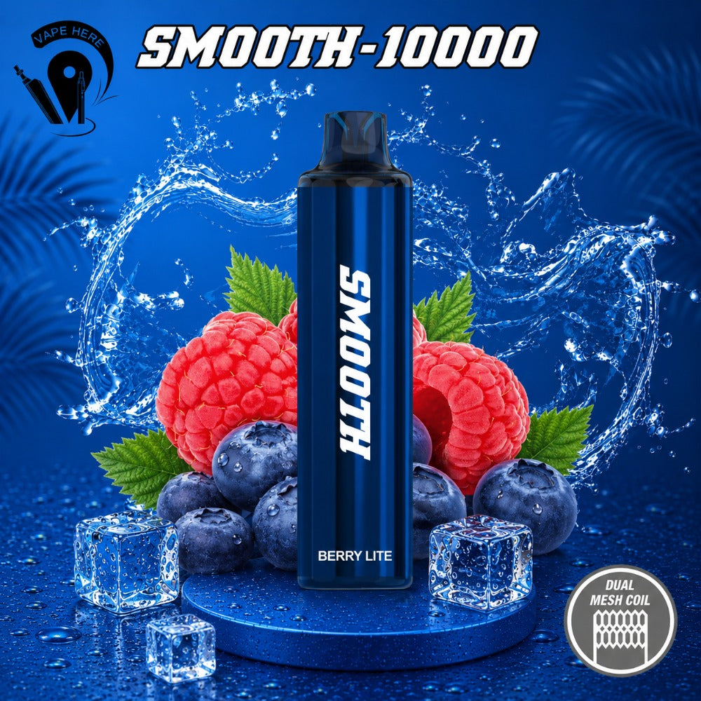 SMOOTH 10000 Puffs Disposable Vape 20mg Berry Lite UAE Ajman 