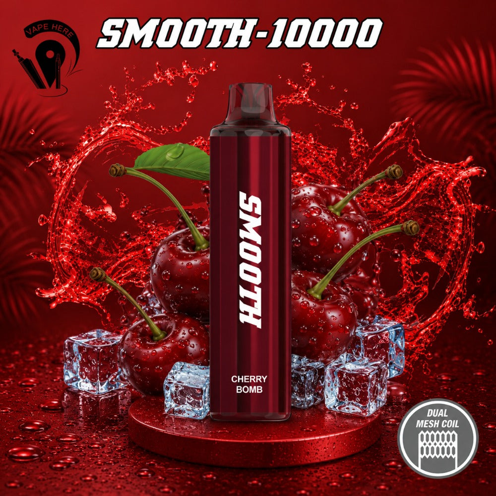 SMOOTH 10000 Puffs Disposable Vape 20mg Cherry Bomb UAE Ras Al Khaimah 