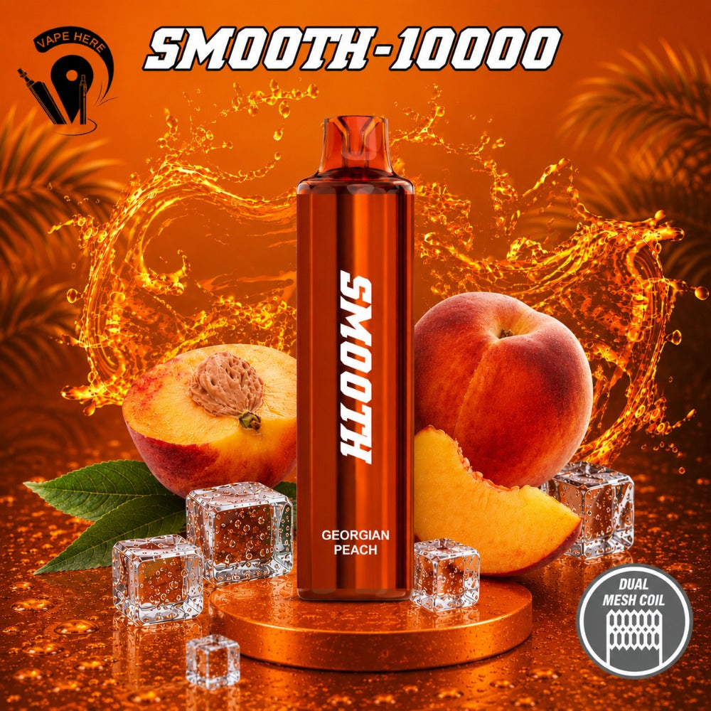 SMOOTH 10000 Puffs Disposable Vape 20mg Georgian Peach UAE Abu Dhabi 
