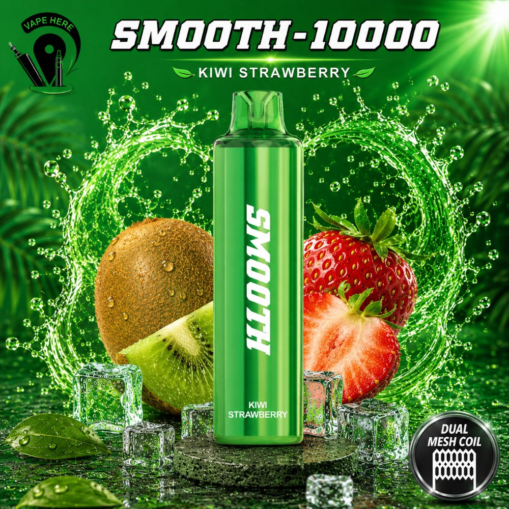 SMOOTH 10000 Puffs Disposable Vape 20mg Kiwi Strawberry UAE Al Sharjah 