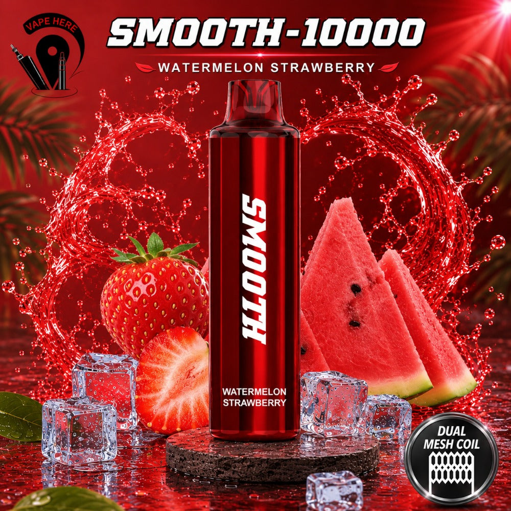 SMOOTH 10000 Puffs Disposable Vape 20mg Watermlon Strawberry UAE Al Ain 